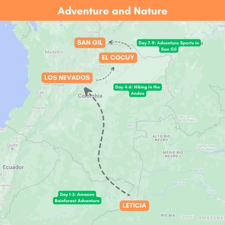 Itinerary 2: Adventure and Nature