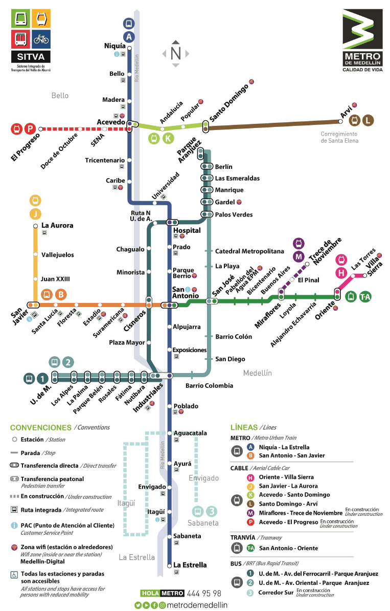 medellin metro map