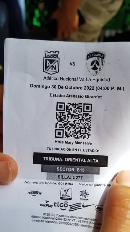 ticket atletico nacional